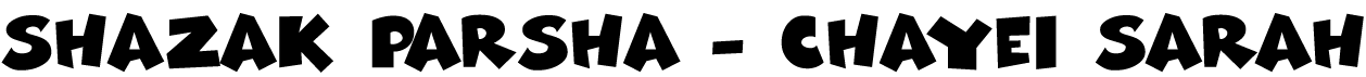 shazak parsha - chayei sarah